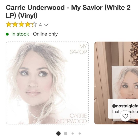 Carrie Underwood - My Savior (White 2
LP) (Vinyl) - Picture 3 of 3